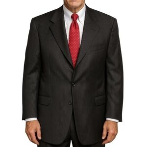 Hickey Freeman x Ing Loro Piana Italy Boardroom Tasmanian Super 120 Wool Blazer